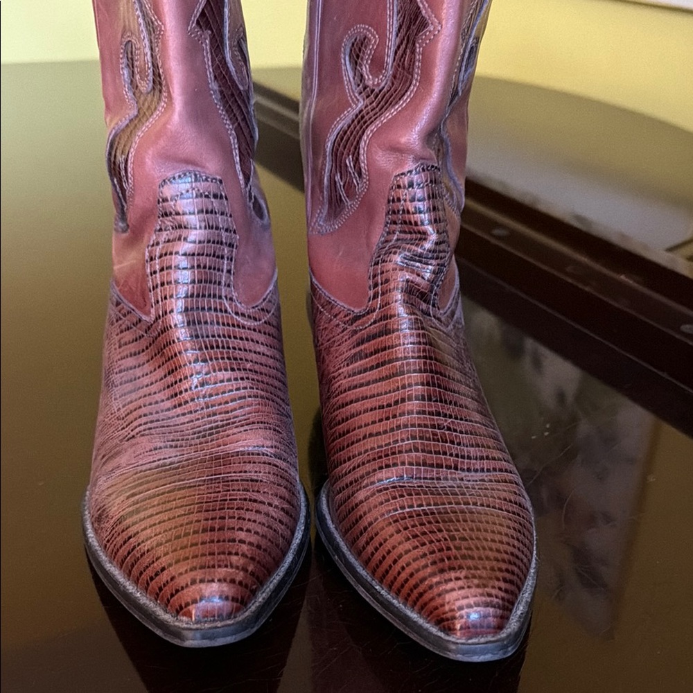 Brown Women’s Nine West Leather Western Cowboy Country Boots, 9.5M - Picture 4 of 12